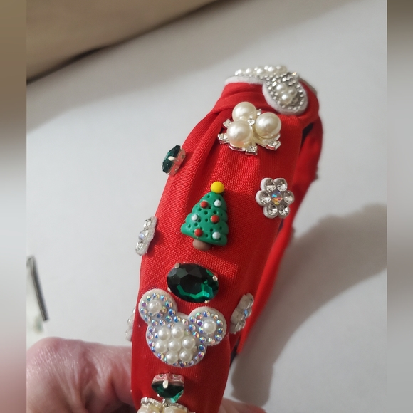 Mickey headband bling Christmas Rhinestones snowflake handmade crystals tree - Picture 7 of 16